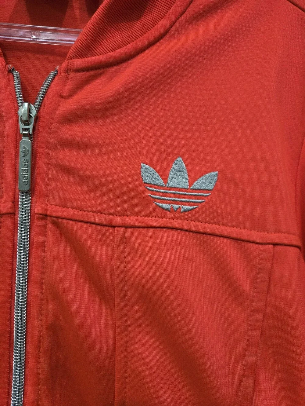 LIMITED EDITION!!! Fluorescent Orange Trefoil Adidas Jacket - Picture 6 of 11